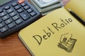 Debt Ratio is shown on the business photo using the text