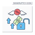 Debt relief color icon