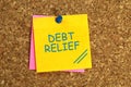 Debt relief sticky