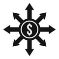 Debt restructuring icon, simple style Royalty Free Stock Photo