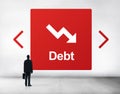 Debt Risk Difficulty Downfall Concept Royalty Free Stock Photo