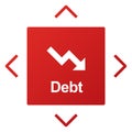 Debt Risk Difficulty Downfall Concept Royalty Free Stock Photo