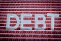 Debt, the state of owing money Royalty Free Stock Photo