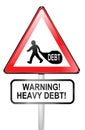 Debt warning. Royalty Free Stock Photo