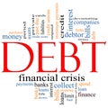 Debt Word Cloud Concept Royalty Free Stock Photo