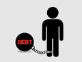 Debtor as prisoner - man is limited to move because of financial debt.