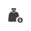 Debts, bankruptcy vector icon