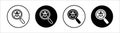Debug flat line icon set. Debug Thin line illustration vector