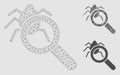 Debugger Explorer Vector Mesh 2D Model and Triangle Mosaic Icon