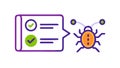 Debugging Checklist Bug Fix Verification Icon, vector design Generative AI Royalty Free Stock Photo