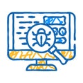 debugging code software icon doodle illustration