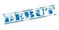 Debut blue stamp Royalty Free Stock Photo