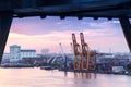 5 DEC 2017, bangkok, Cargo Ship harbour in Shipping port waiting