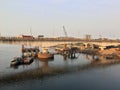 2019 Bridge construction next to the current bride at Ulhas river Krick kalyan on Bhiwandi road near Kon Gaon maharashtra