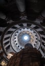 DEC 2019 - ceiling in the Church of the Holy Sepulcher - Stone of Unction in Jerusalem, Israel