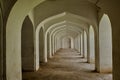 Interior of Tipu sultanÃ¢â¬â¢s prison Colonel Bailey`s Dungeon; the historical arched fortress of Srirangapatna.. Mysore;