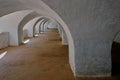 Interior of Tipu sultanÃ¢â¬â¢s prison Colonel Bailey`s Dungeon; the historical arched fortress of Srirangapatna.. Mysore