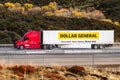 Dec 8, 2019 Los Angeles / CA / USA - Dollar General truck driving on the freeway; Dollar General Corporation is an American chain