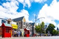 2018 DEC 22, New Zealand, Christchurch, Tram and toursit in city centre