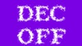 Dec Off cloud text effect violet isolated background