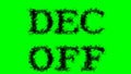 Dec Off smoke text effect green isolated background