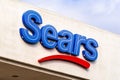 Dec 6, 2019 San Jose / CA / USA - Sears logo on the facade of one of their department stores; several Sears stores are scheduled