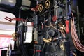 System of pipes and pressure regulating valve in the cabin of steam locomotive. 8 dec 2021