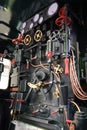 System of pipes and pressure regulating valve in the cabin of steam locomotive. 8 dec 2021