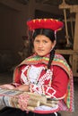 Dec 27th 2015, Cusco : Unidentified local peruvian lady in traditional clothing