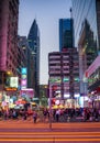 14 DEC, 2016 - Tsim Sha Tsui, Hong Kong : Street view of Hong Kong famous Nathan Road at 14 Nov, 2016. Royalty Free Stock Photo