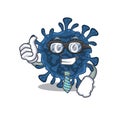 Decacovirus Businessman cartoon character with glasses and tie