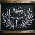 Decade of Love: 10th Anniversary Chalkboard with Lavender