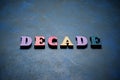 Decade word view Royalty Free Stock Photo