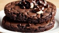 Decadent Brownie Delight A Celebration of National Ice Cream Sandwich Day.AI Generated