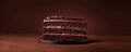 Decadent chocolate cake on dark background, perfect for celebrations and gourmet desserts