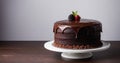 A decadent chocolate cake with layers of ganache and frosting