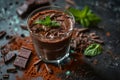 Decadent Chocolate Mousse with Fresh Mint Garnish