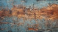 Decadent Decay: Detailed Compositions Of Painted Wood In Dark Sky-blue And Bronze Royalty Free Stock Photo