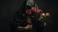 Decadent Decay: A Female Portrait Of A Witch With Fake Roses