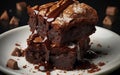 Decadent Delight Chocolate Brownie Bliss. Generative AI