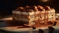 Decadent Delight: Close-up of Tiramisu