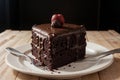 Decadent Delight Irresistible Chocolate Cake.AI Generated