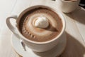 Decadent Delight Perfectly Frothed Hot Chocolate.AI Generated