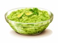 Decadent Green Guacamole: A Taste of Mexico on a White Canvas