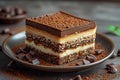 Concept Dessert Recipes, Layered Treats, Nanaimo Bar Decadent Layered Nanaimo Bar Delight Royalty Free Stock Photo