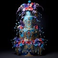 Decadent Marvel: An Exquisite Multi-tiered Wedding Cake