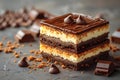 Decadent Nanaimo Bars: Layers of Bliss. Concept Nanaimo Bars, Dessert Recipes, Chocolate Treats, Royalty Free Stock Photo