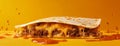 Decadent and Tempting Overstuffed Quesadilla Display Causing Hunger