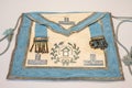 Decades old masonic apron Royalty Free Stock Photo