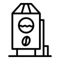 Decaf container icon, outline style